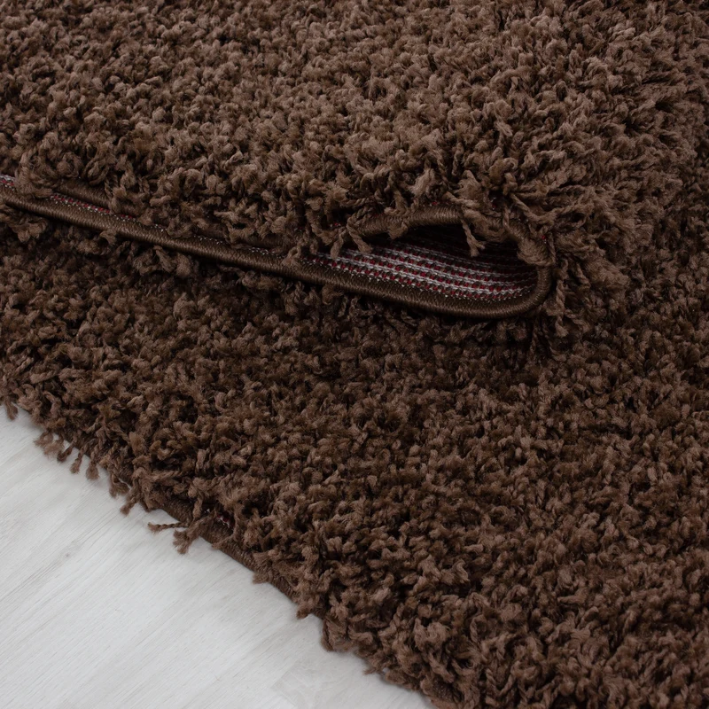 Shaggy Hochflor-Teppich – Warme Erdtöne | 3 cm Florhöhe waschbar