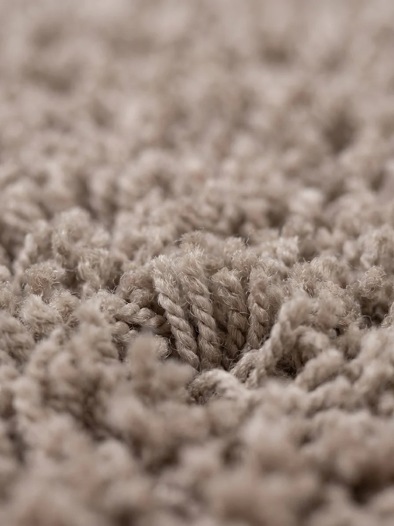 Shaggy Hochflor-Teppich – Helle Naturtöne | 3 cm Florhöhe waschbar