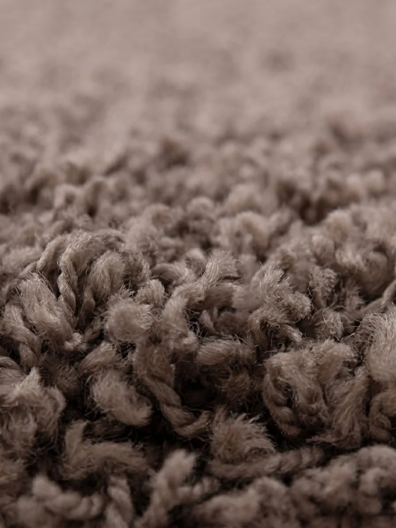 Shaggy Hochflor-Teppich – Helle Naturtöne | 3 cm Florhöhe waschbar