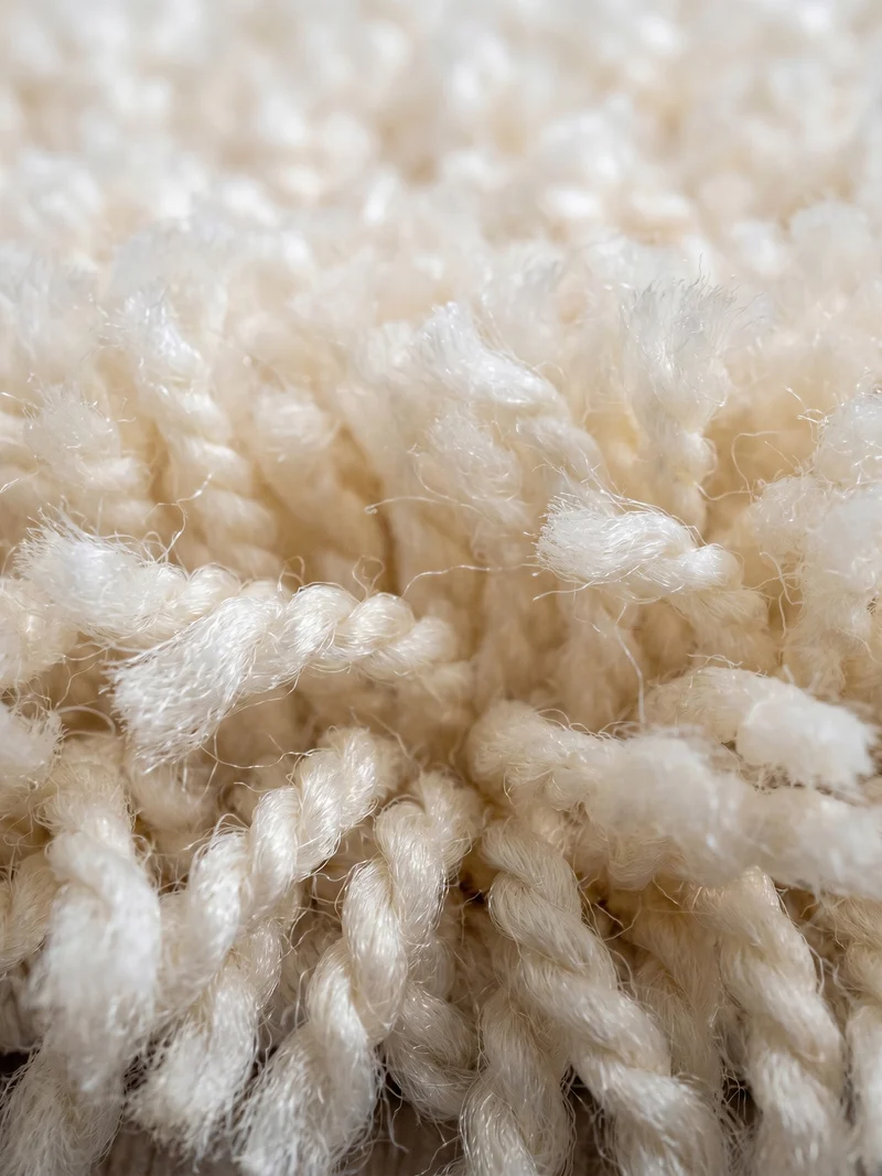 Shaggy Hochflor-Teppich – Helle Naturtöne | 3 cm Florhöhe waschbar