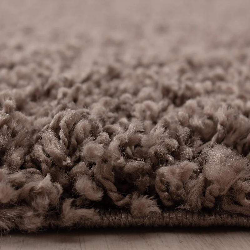 Shaggy Hochflor-Teppich – Helle Naturtöne | 3 cm Florhöhe waschbar