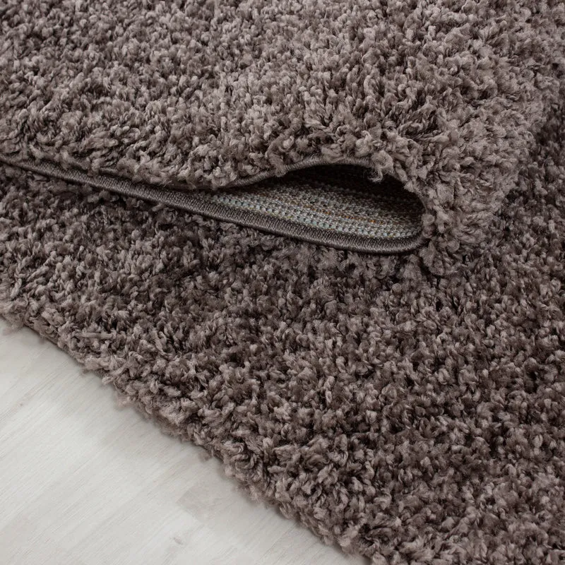 Shaggy Hochflor-Teppich – Helle Naturtöne | 3 cm Florhöhe waschbar