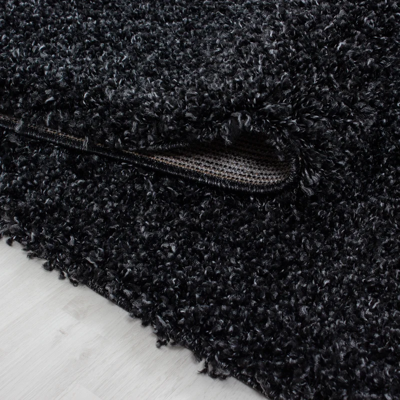 Shaggy Hochflor-Teppich – Moderne Grautöne | 3 cm Florhöhe waschbar