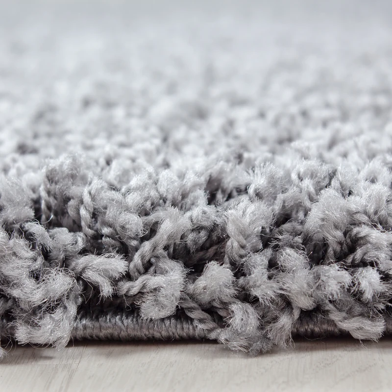 Shaggy Hochflor-Teppich – Moderne Grautöne | 3 cm Florhöhe waschbar