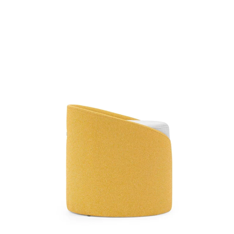 Form Ottoman Stool – Mustard Yellow & Grey Fabric