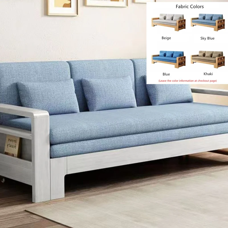 Japandi Schlafsofa aus massivem Buchenholz