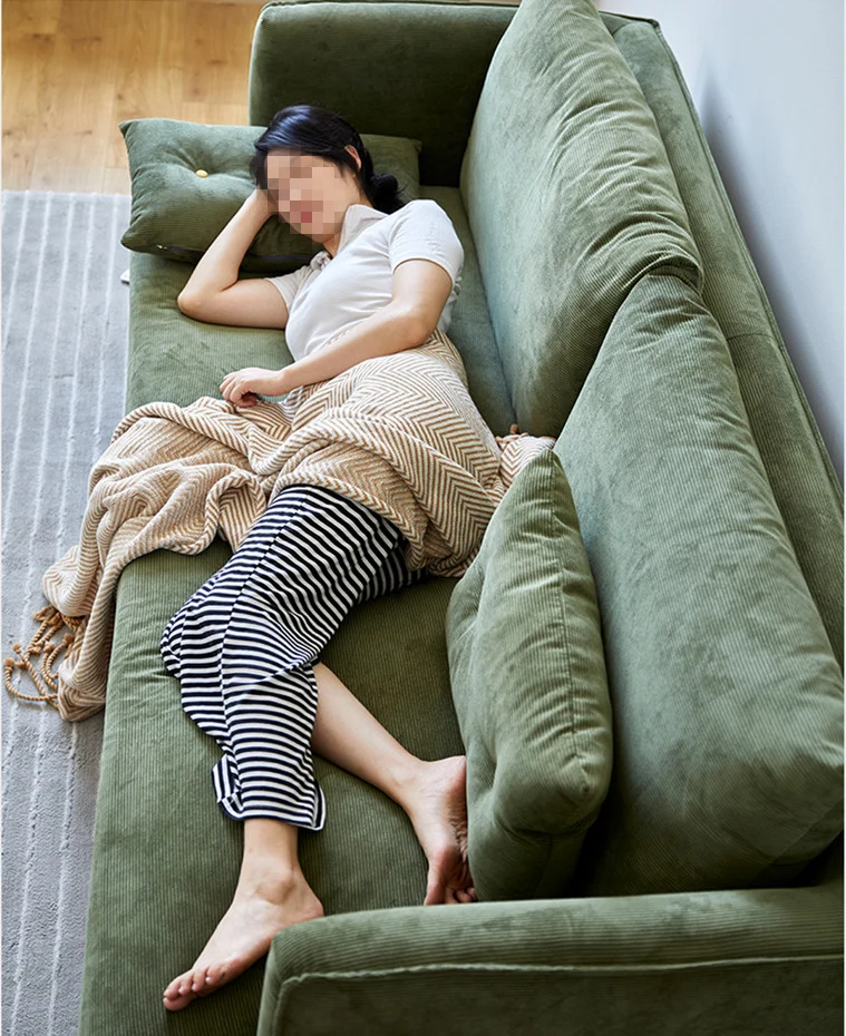 Gepolstertes Schlafsofa aus Cord