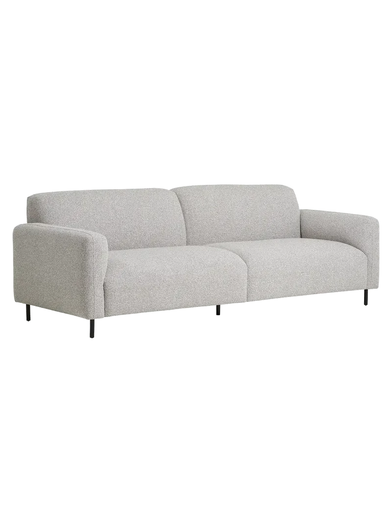 Salvador Sofa 3-Sitzer Bouclé, hellgrau