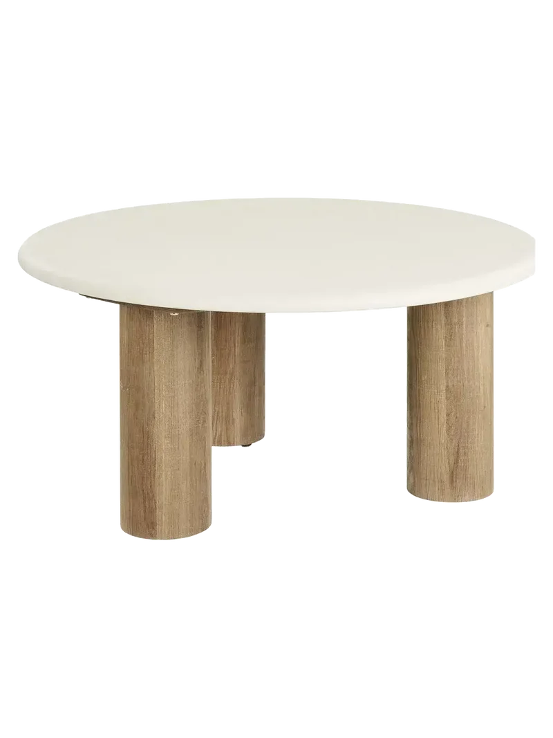 Fondi Couchtisch Zement-Optik, sand/braun