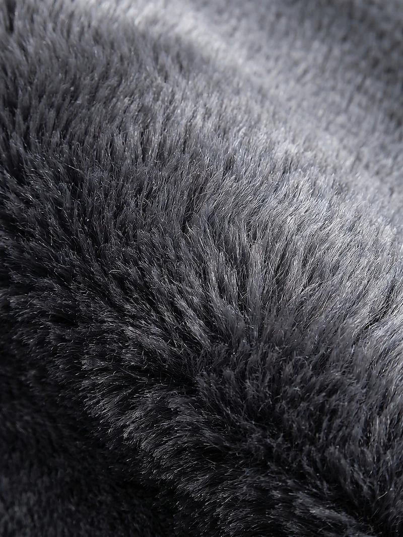 Kurzflor-Teppich Uni plüschig - Polyester, 12 mm Gesamthöhe