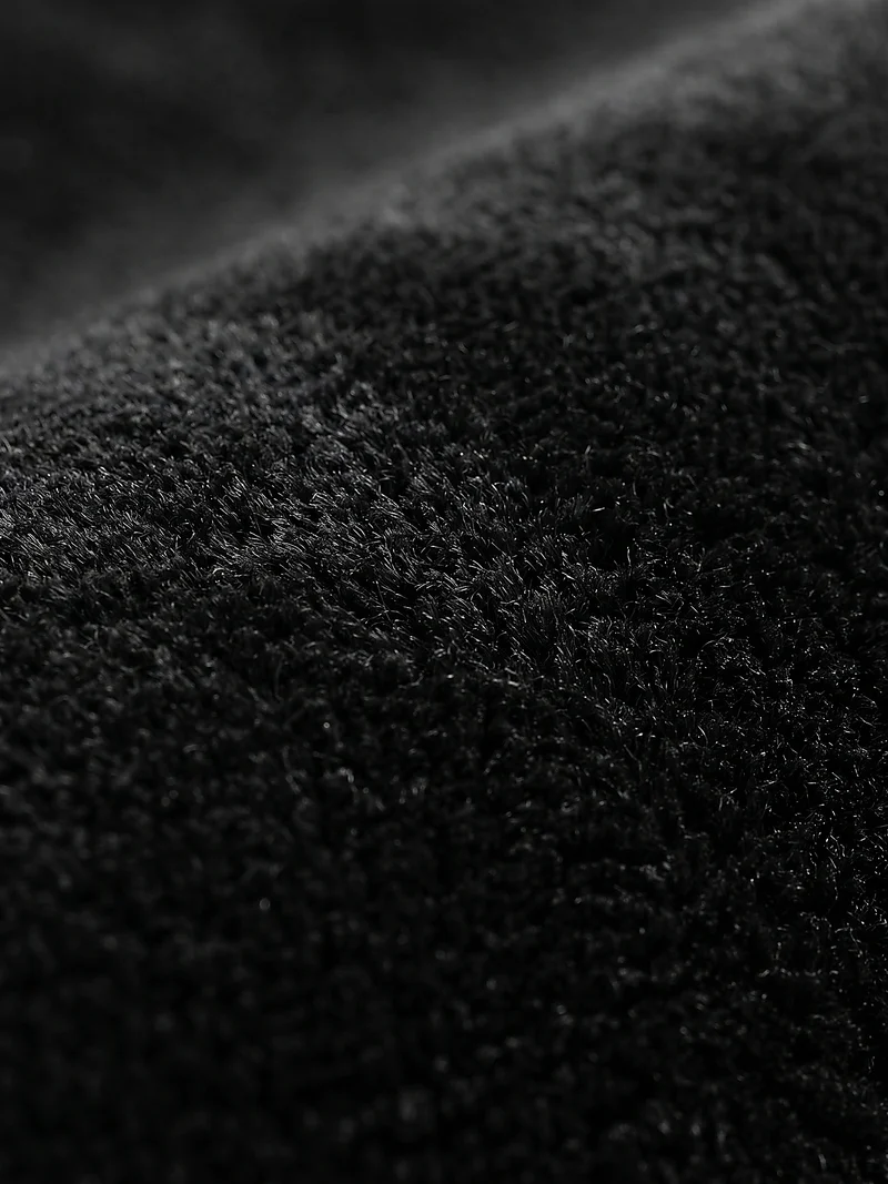 Kurzflor-Teppich Uni plüschig - Polyester, 12 mm Gesamthöhe