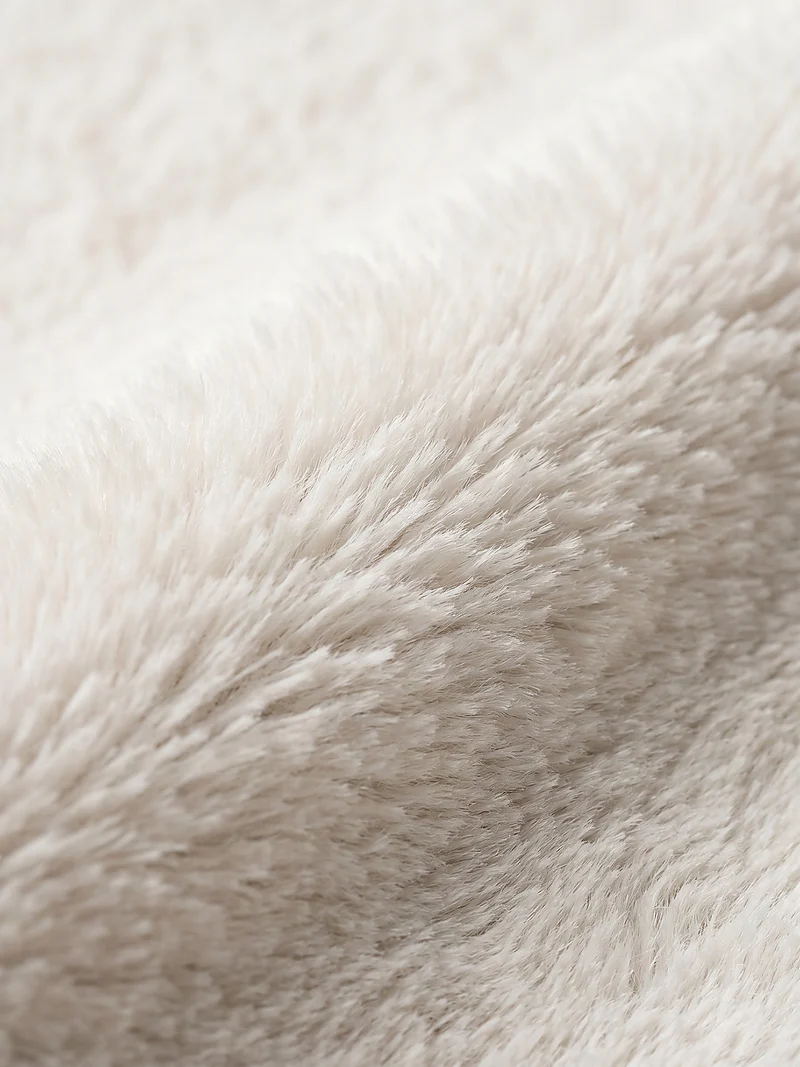 Kurzflor-Teppich Uni plüschig - Polyester, 12 mm Gesamthöhe