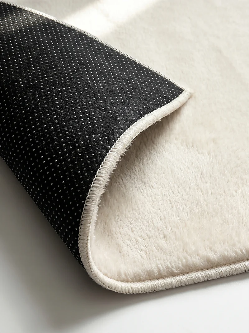 Kurzflor-Teppich Uni plüschig - Polyester, 12 mm Gesamthöhe