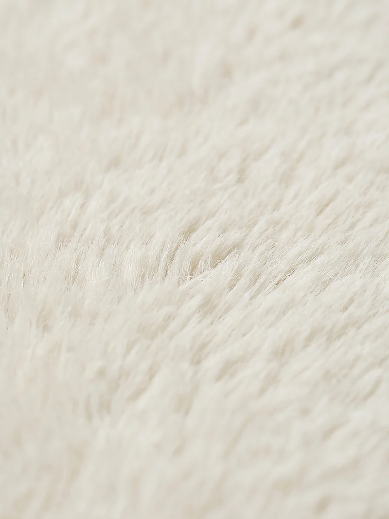 Kurzflor-Teppich Uni plüschig - Polyester, 12 mm Gesamthöhe