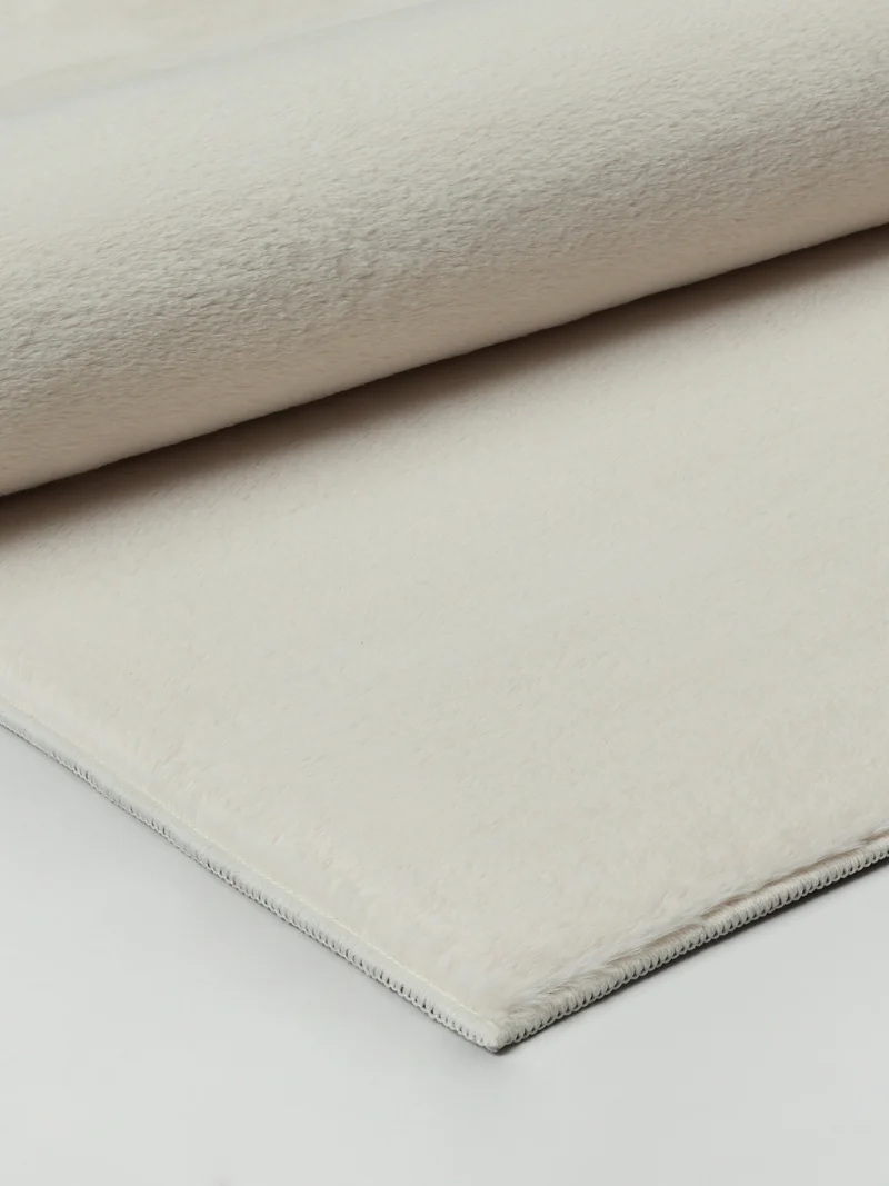 Kurzflor-Teppich Uni plüschig - Polyester, 12 mm Gesamthöhe