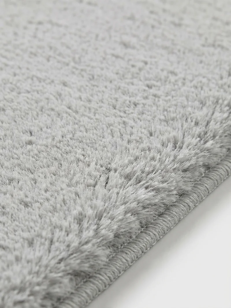 Kurzflor-Teppich Uni plüschig - Polyester, 14 mm Gesamthöhe