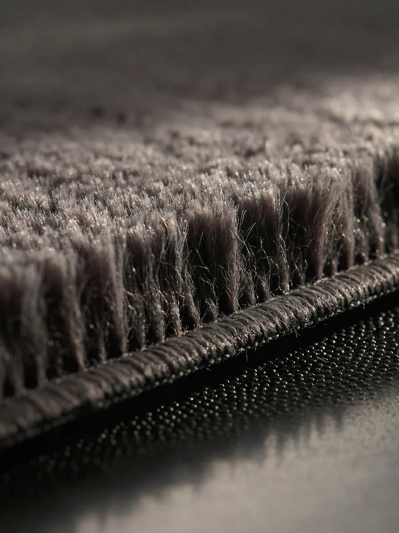 Kurzflor-Teppich Uni plüschig - Polyester, 14 mm Gesamthöhe