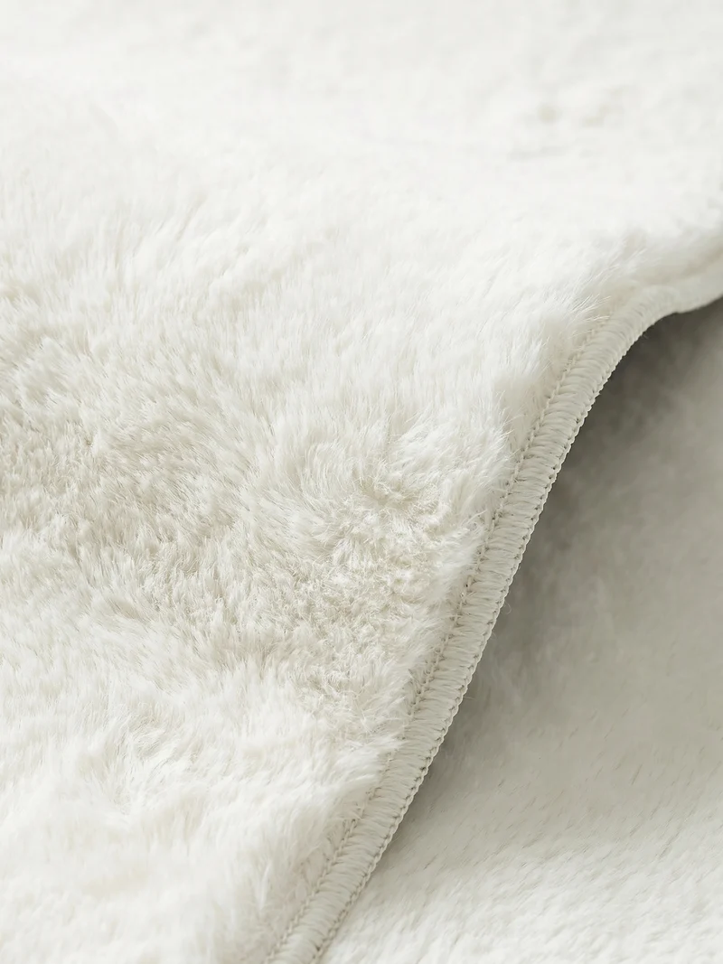 Kurzflor-Teppich Uni plüschig - Polyester, 14 mm Gesamthöhe