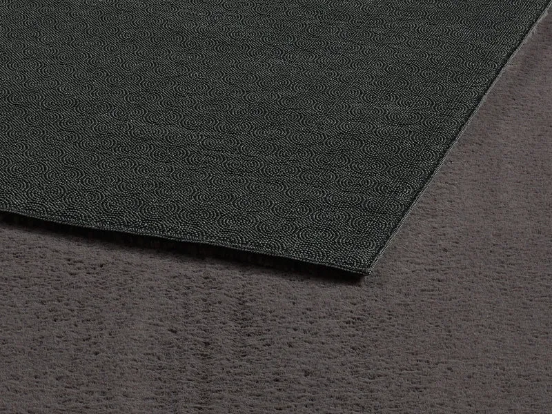 Kurzflor-Teppich Uni plüschig - Polyester, 14 mm Gesamthöhe