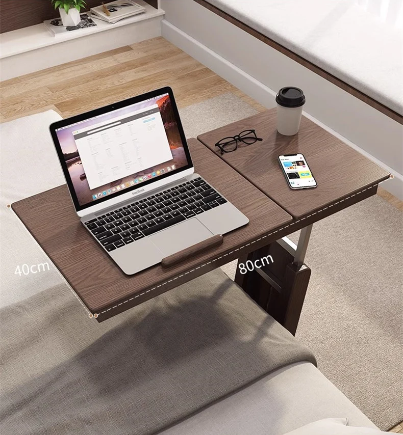 Höhenverstellbarer C-förmiger Beistelltisch mit kippbarer Tischplatte