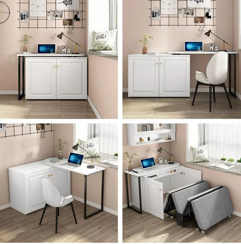 Klappbett mit 360 Grad drehbarem Schreibtisch-Kombinationsset