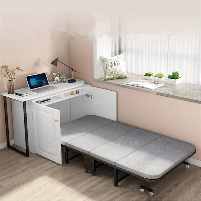 Klappbett mit 360 Grad drehbarem Schreibtisch-Kombinationsset