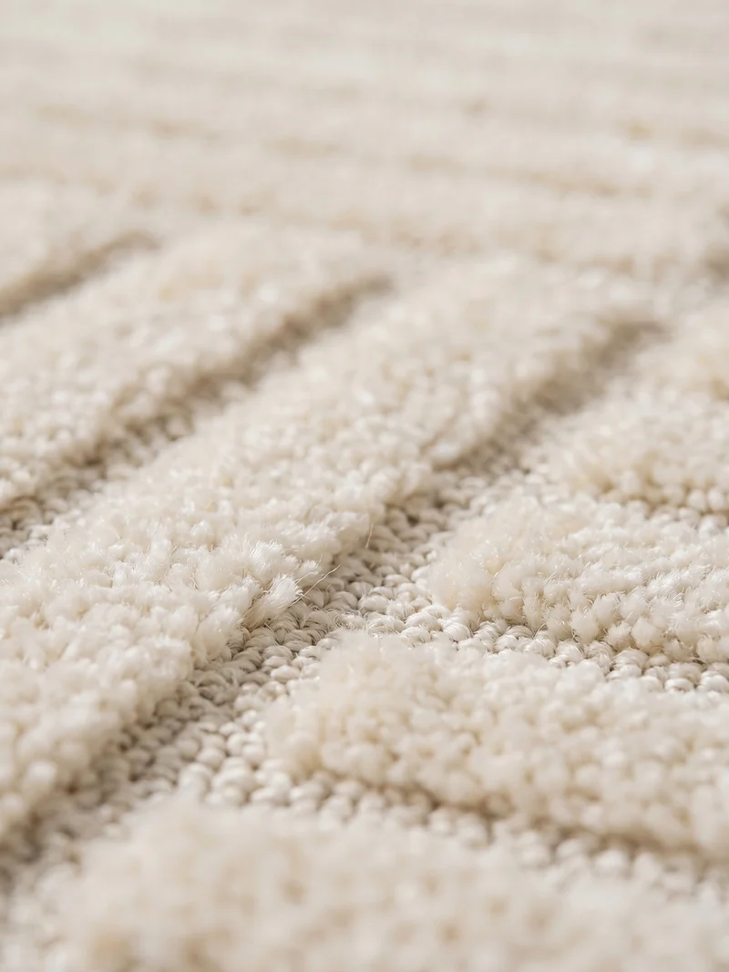 Hochflorteppich Hoch-Tief Cord-Patchwork Waschbar