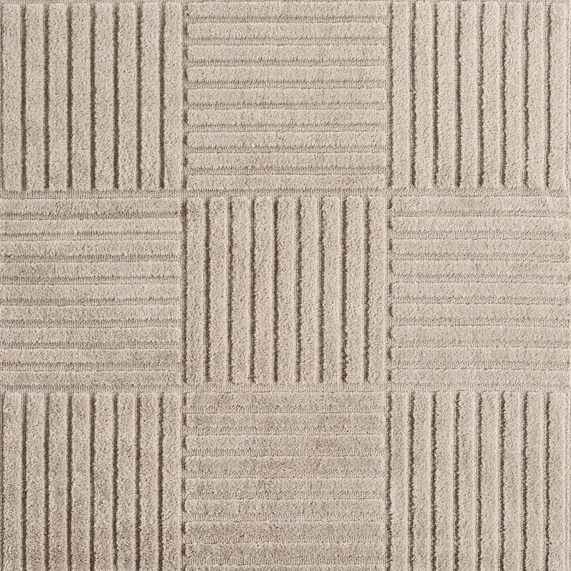 Hochflorteppich Hoch-Tief Cord-Patchwork Waschbar
