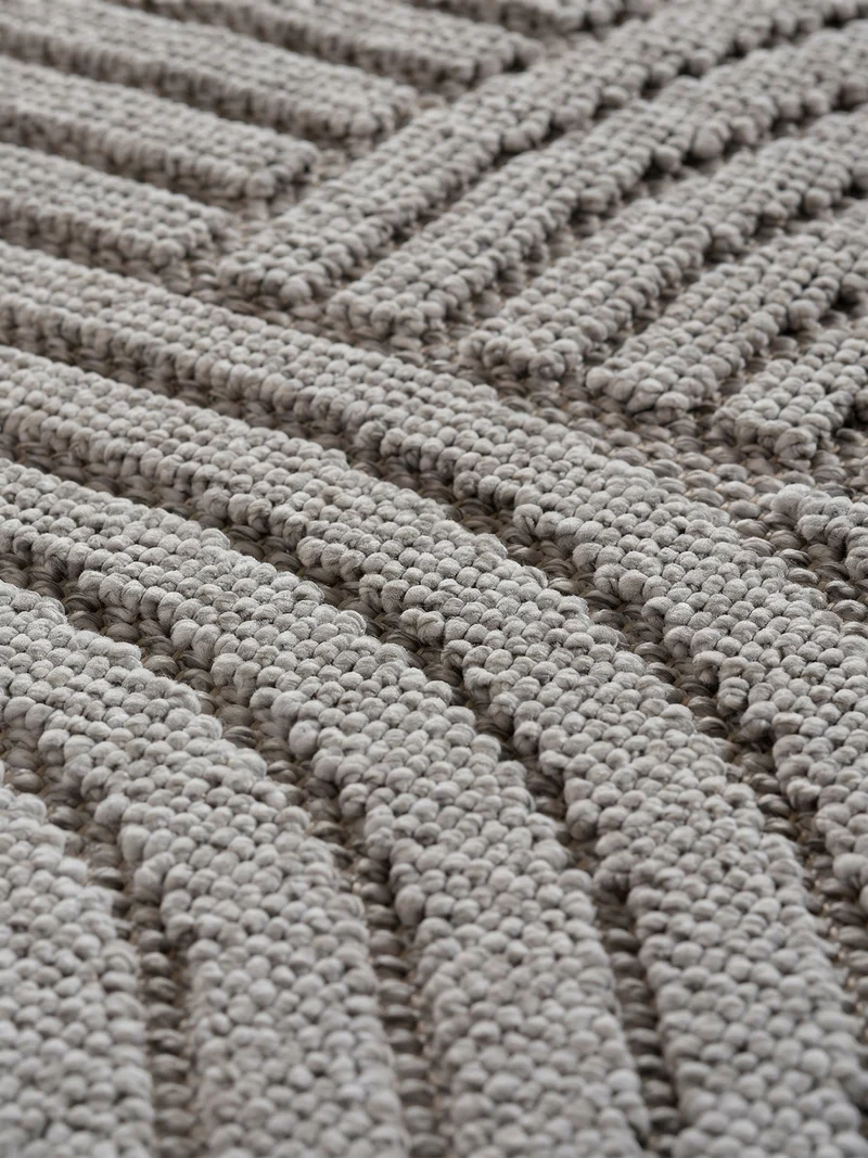 Flachgewebe-Teppich mit geometrischen Bögen Pflegeleicht