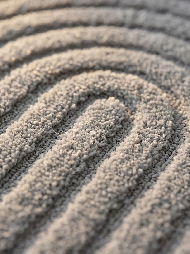 Hochflorteppich mit 3D-Relief Organische Bögen Waschbar