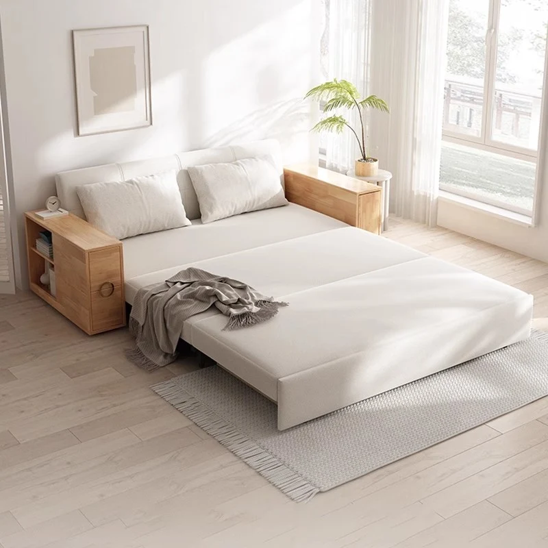 3-in-1-Schlafsofa mit versteckter Schreibtisch-Armlehne und Stauraum darunter