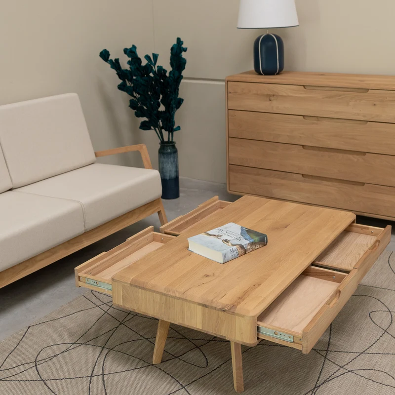 Zweisitzer-Sofa aus Massivholz SWEDEN | NordicStory