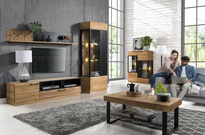 Wandregal aus Eichenholz MOZAIK 35 | LoftStory