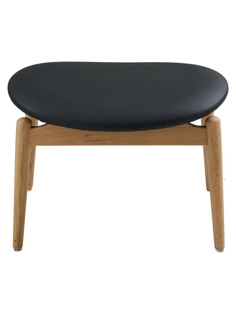 Olvera Fußhocker Eiche/PU, natur/schwarz