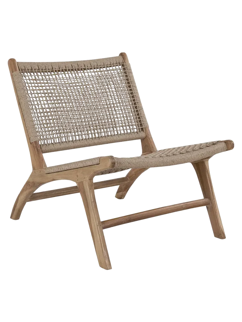 Derby Stuhl Teak/Polyrattan, natur