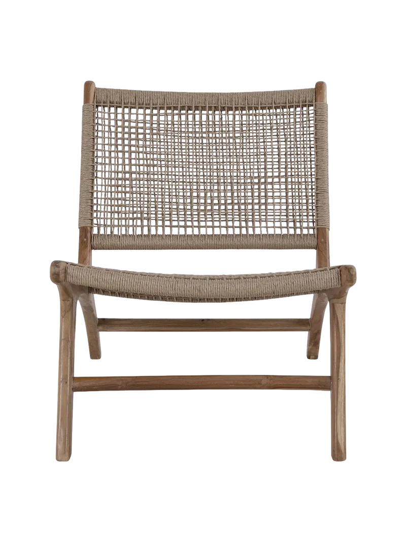 Derby Stuhl Teak/Polyrattan, natur