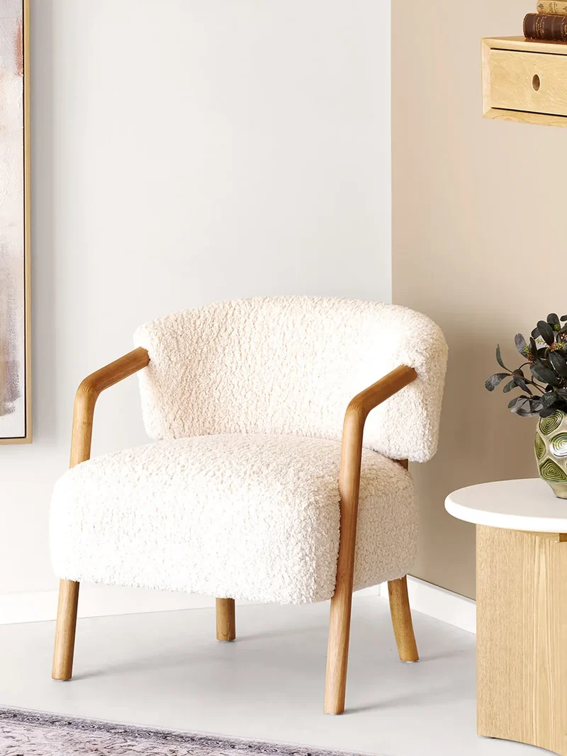 Dakar Loungesessel beige/dunkel natur