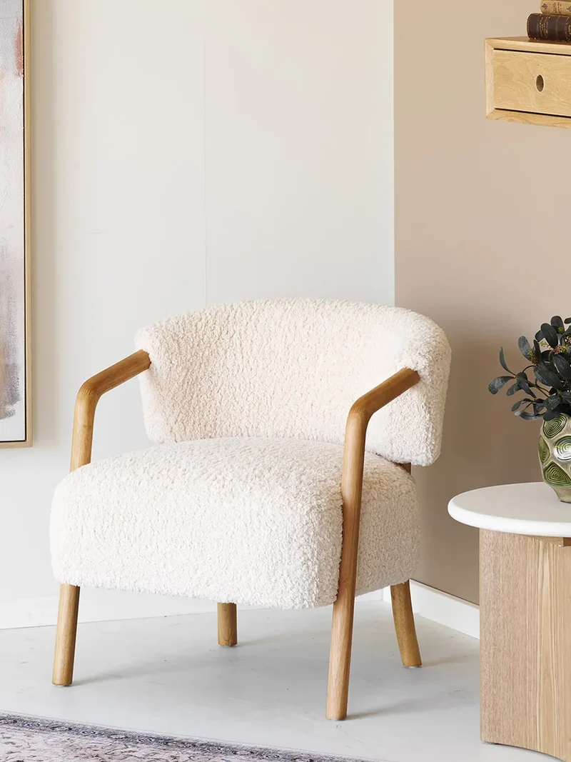 Dakar Loungesessel beige/dunkel natur