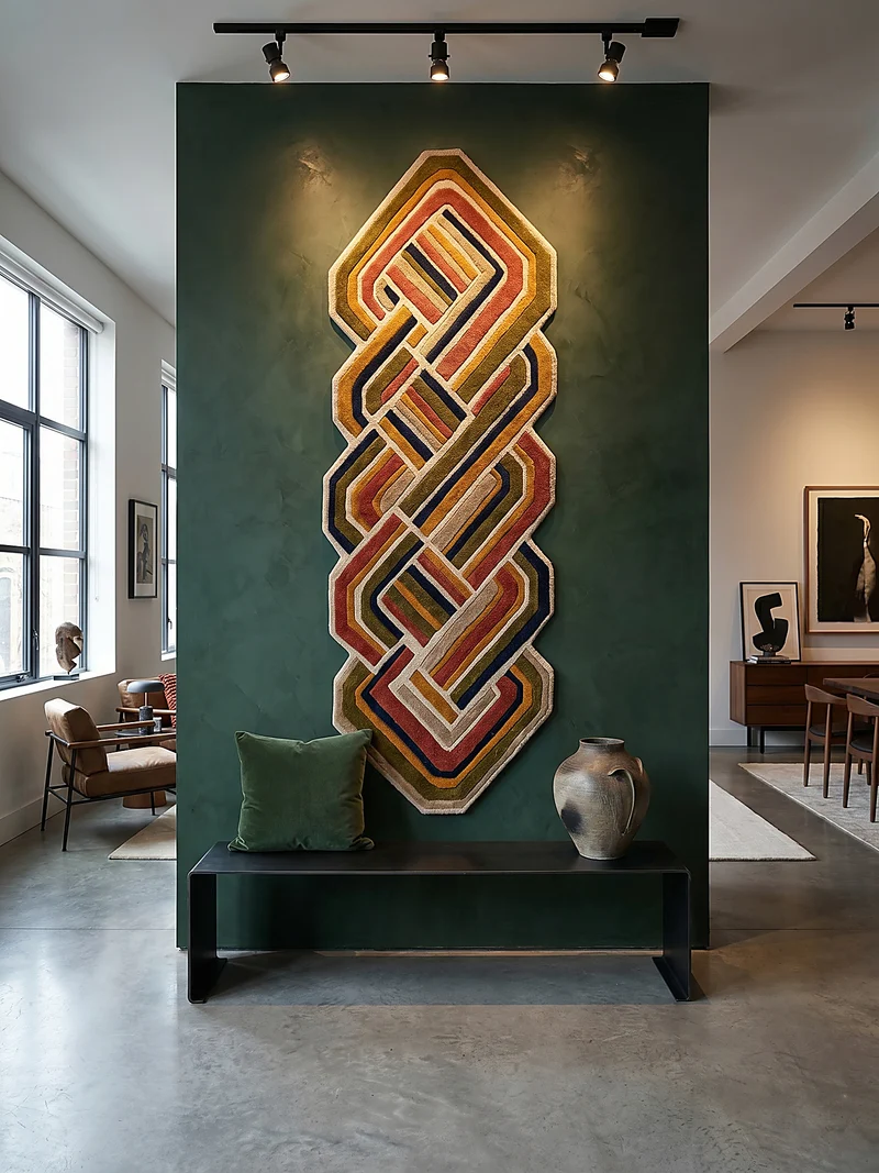 Wollteppich Shaped Crosshatch · 100 % Wolle · Hand-Tufted · 6 mm · Multi-Color