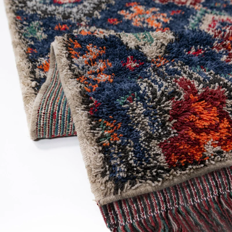 Shaggy-Teppich Berber-Rauten · recycelter Flor · 30 mm