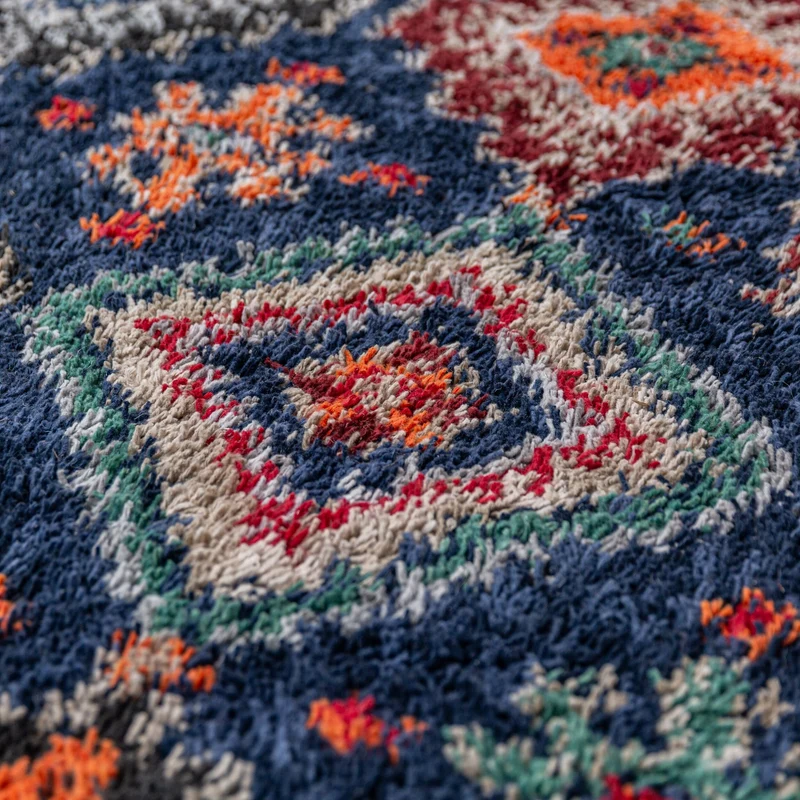 Shaggy-Teppich Berber-Rauten · recycelter Flor · 30 mm