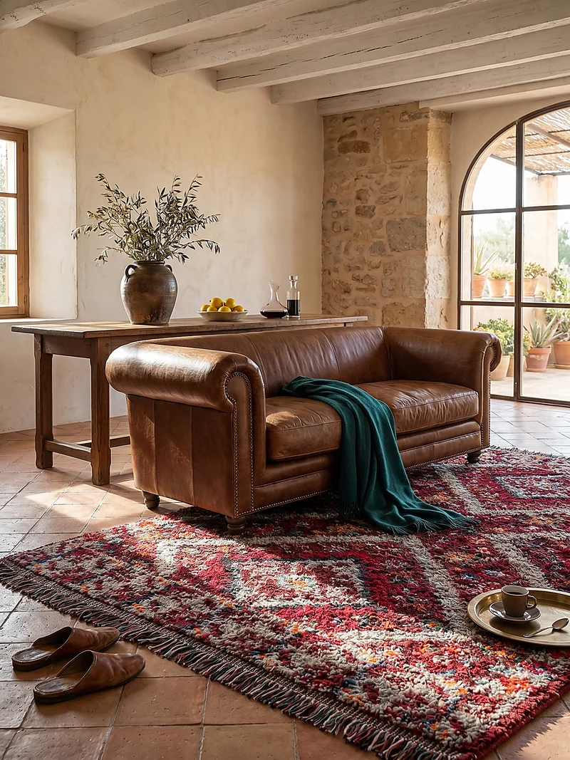 Shaggy-Teppich Berber-Muster · recycelter Flor · 30 mm