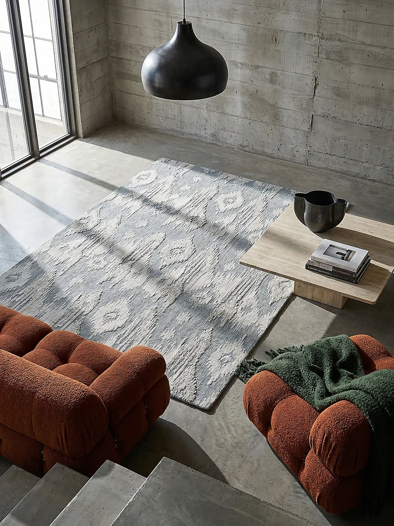 Wollteppich Ethno Ikat, Wohnzimmer