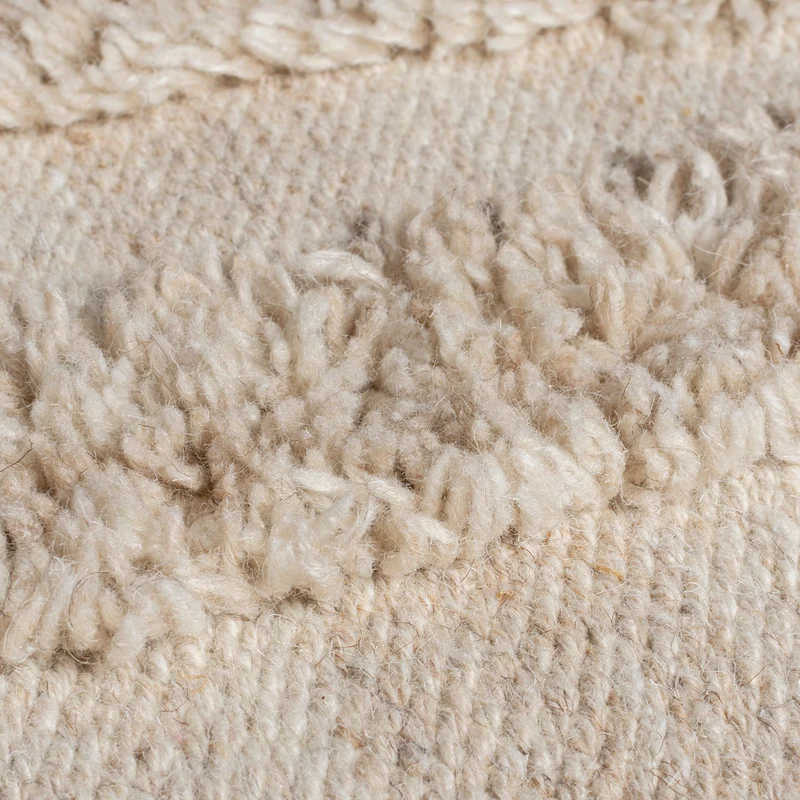 Wollteppich Hoch-Tief abstrakt · 89 % Wolle · 20 mm
