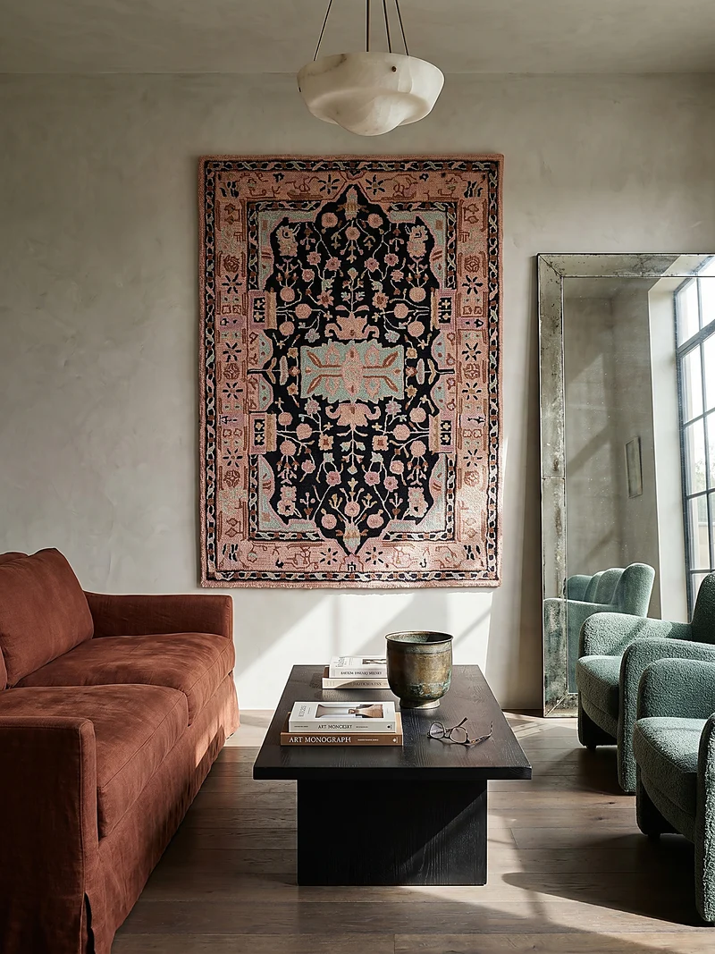 Wollteppich Orient Traditionelles Blumenmuster, Wohnzimmer