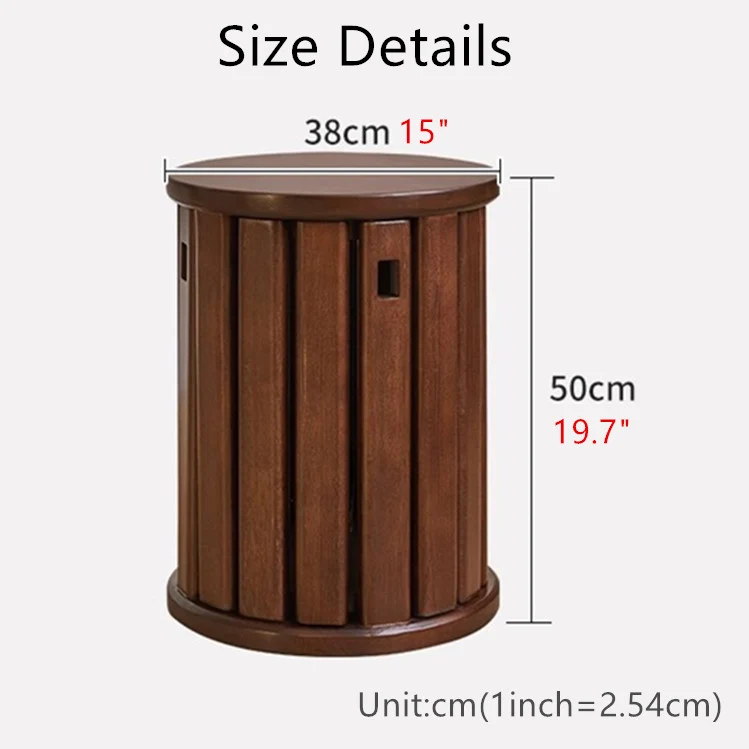 4-in-1-Hocker aus Massivholz