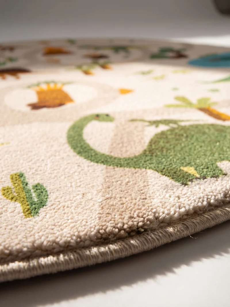 Kinderteppich Dinosaurier Waschbar mit Rutschstopp