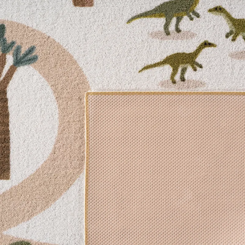 Kinderteppich Dinosaurier Waschbar mit Rutschstopp