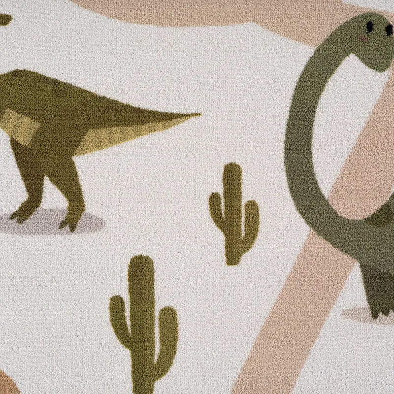 Kinderteppich Dinosaurier Waschbar mit Rutschstopp