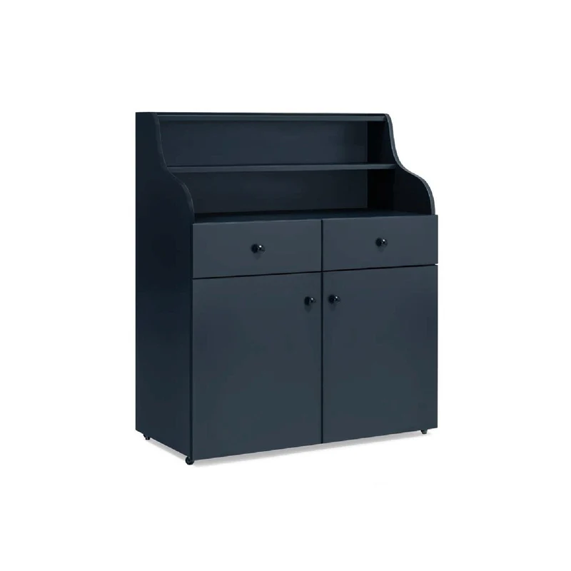 Servant-15 Multi-Purpose Storage Cabinet with Shelves and Drawers – Matte Black Finish